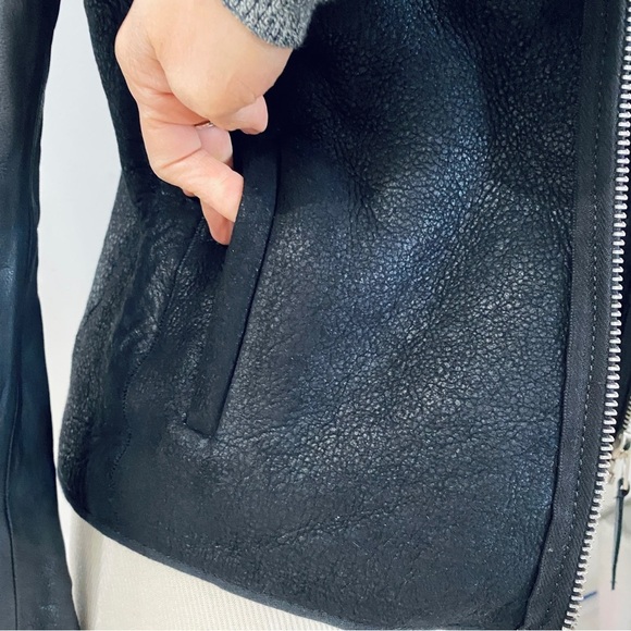 All Saints sheepskin shearling jacket - Picture 4 of 13